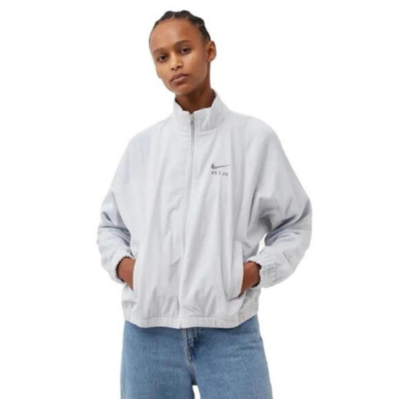 Nike Jackets & Blazers - Nike Air Corduroy Oversized Fit Full Zip Jacket Pale Blue Womens Size Large